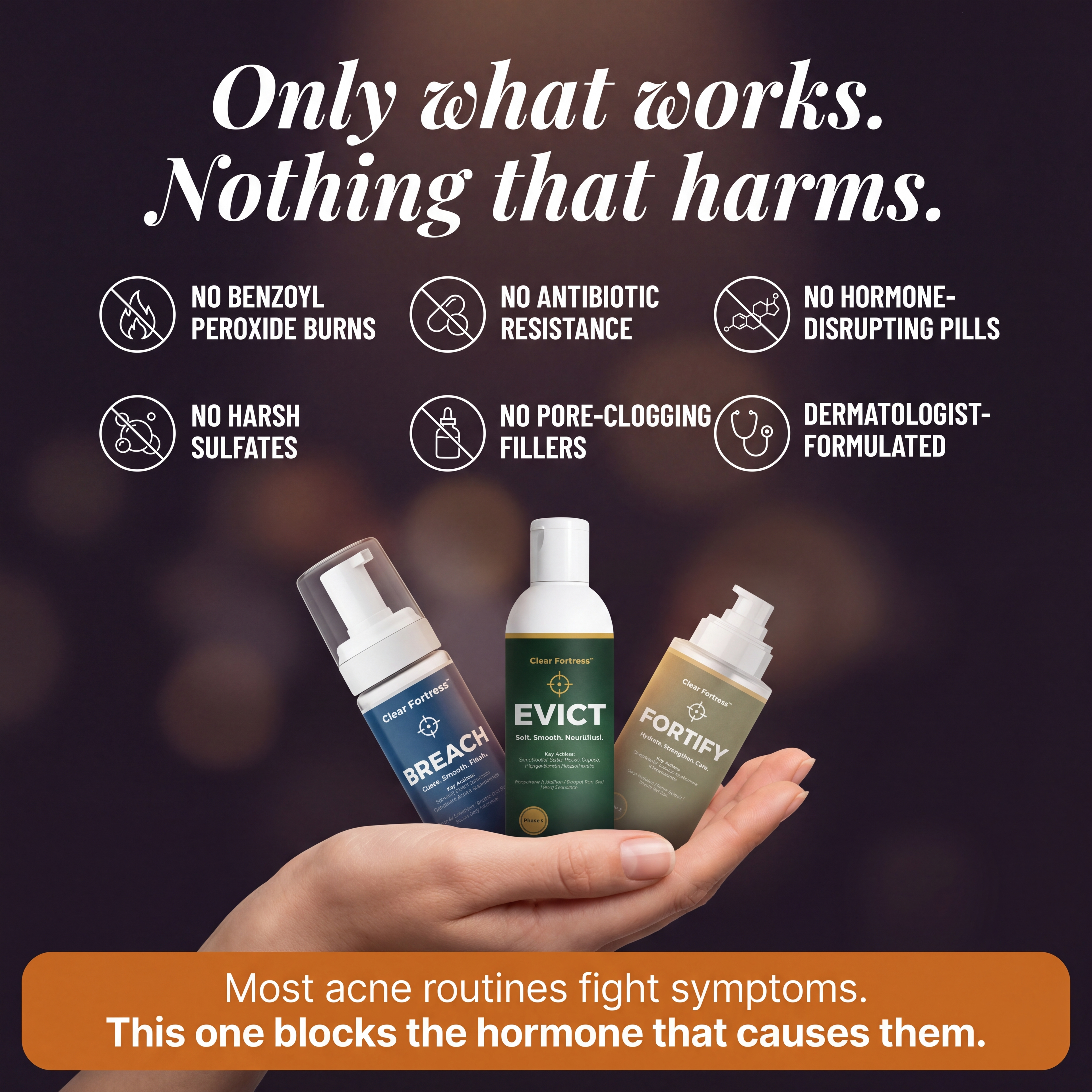 THE CLEAR FORTRESS™ - 3-Phase Acne Defense System